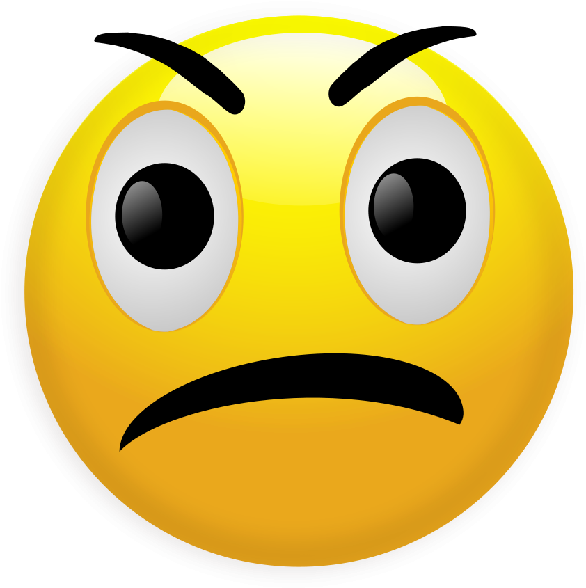 Angry Yellow Emoji Expression PNG