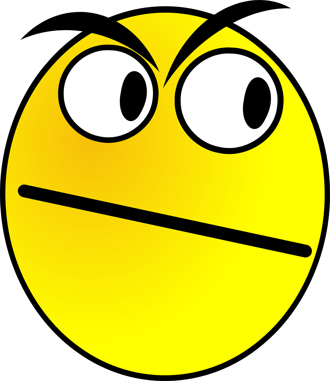 Angry Yellow Emoji Face PNG