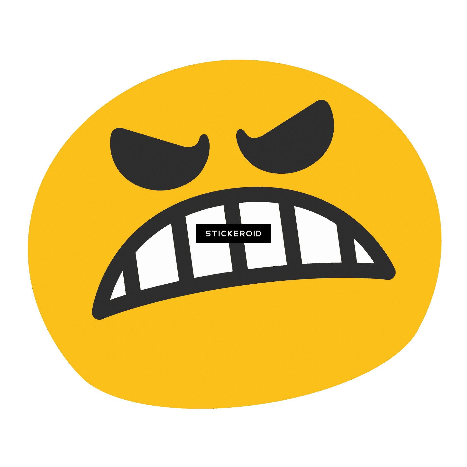 Angry Yellow Emoji Graphic PNG