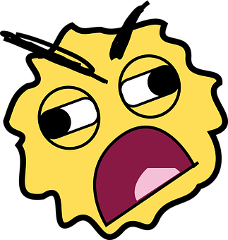 Angry Yellow Face Emoji PNG