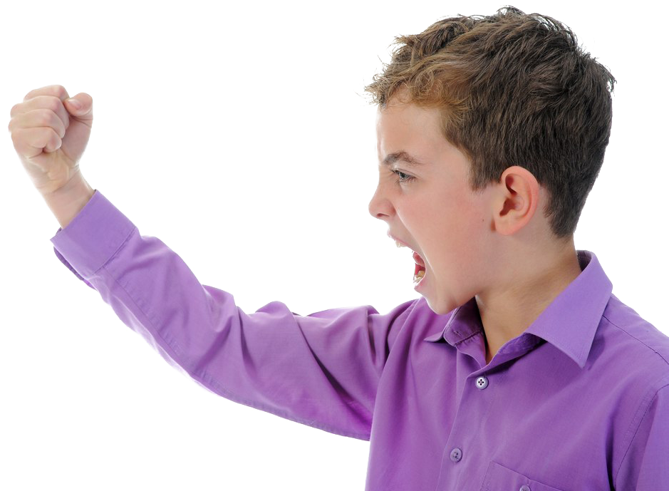 Angry Young Boy Gesture PNG