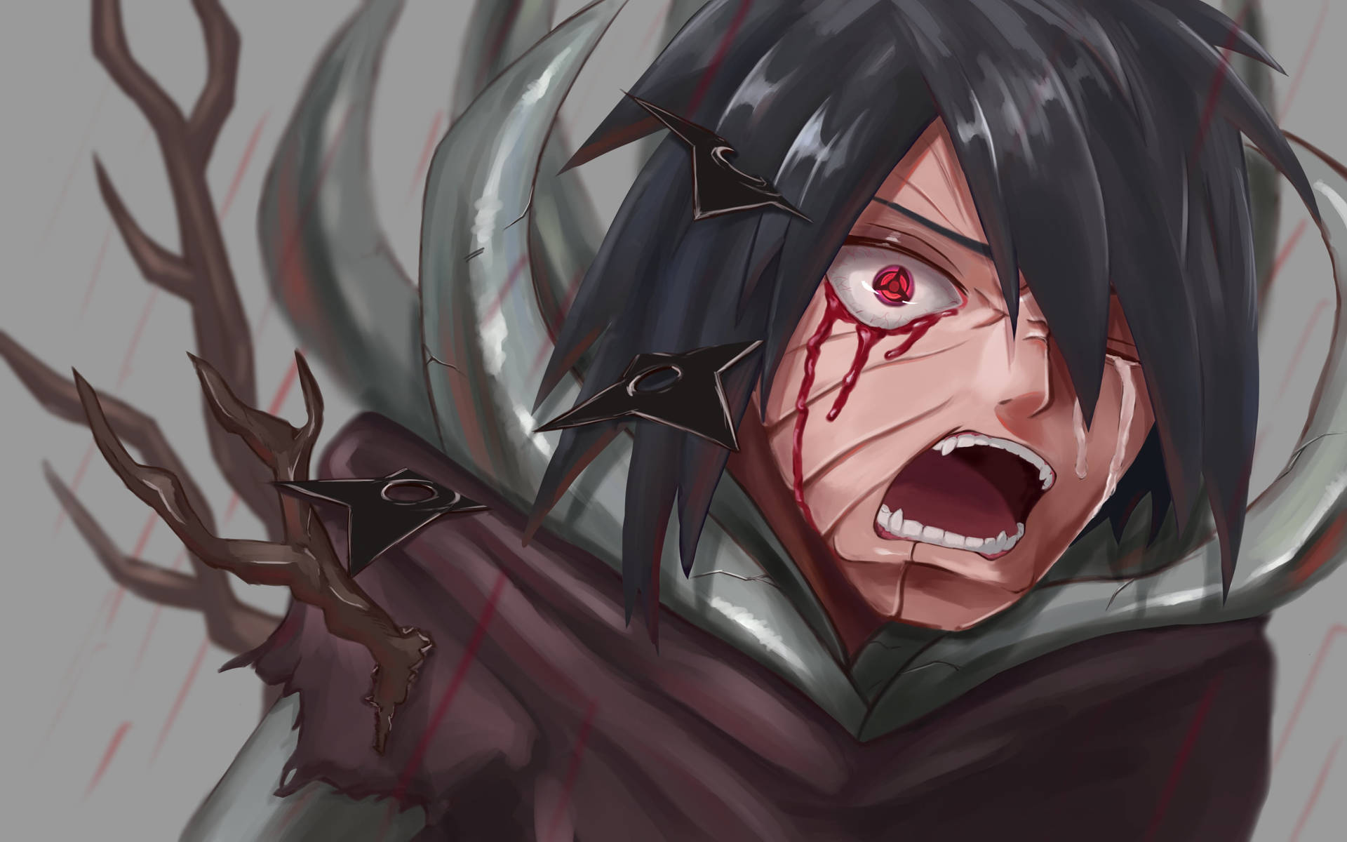 Angry Young Obito Uchiha 4k Background