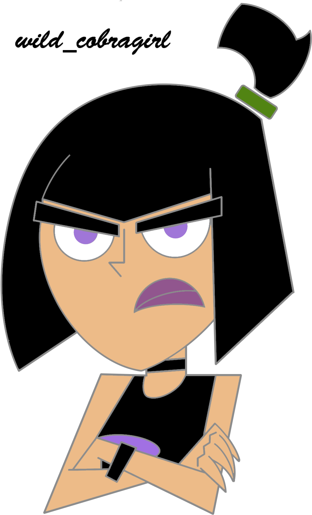 Angry_ Animated_ Girl_ Cartoon_ Character PNG