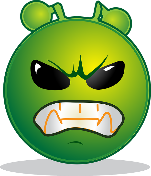 Angry_ Green_ Creature_ Vector PNG