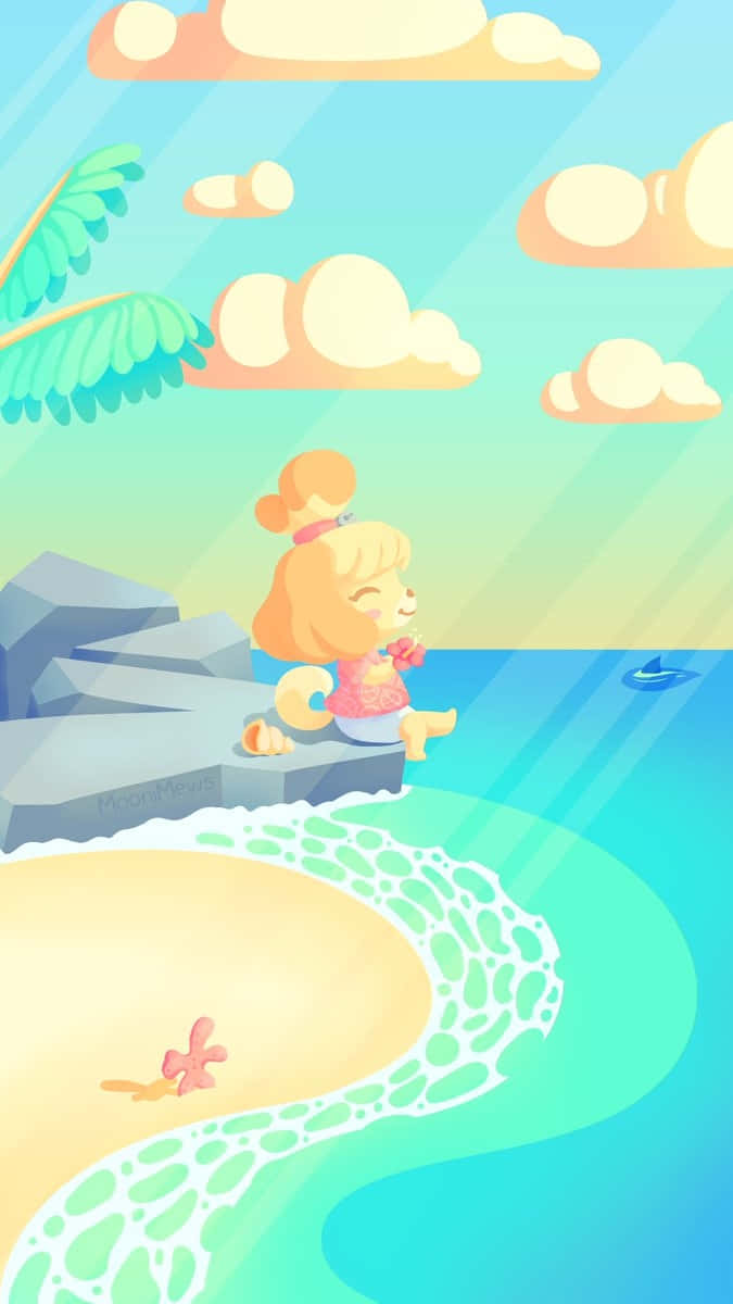 Animal Crossing Beachside Relaxation Wallpaper