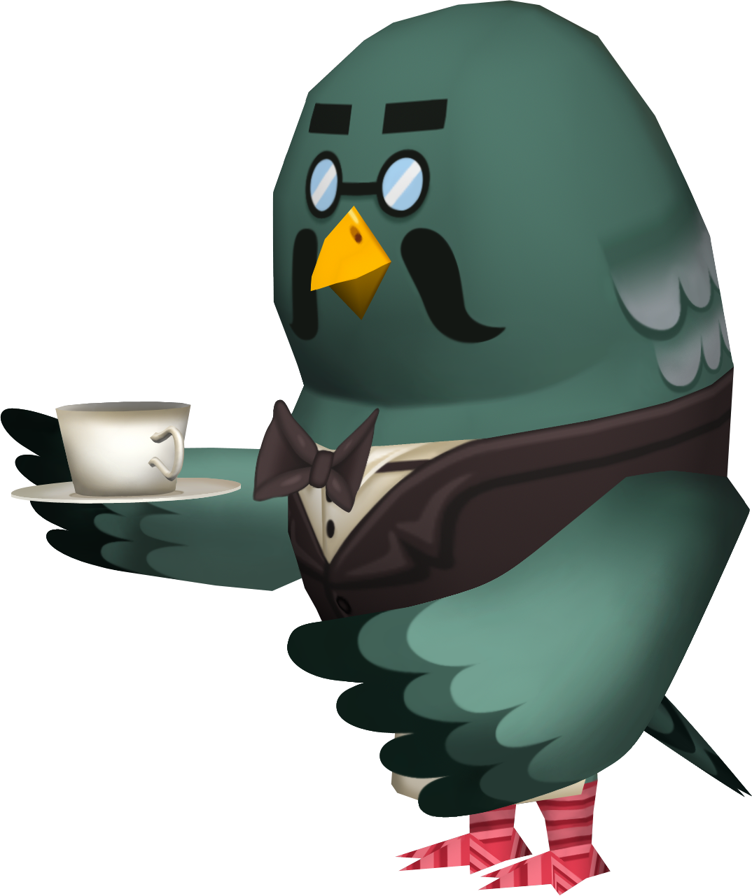 Animal Crossing Brewsterwith Coffee Cup PNG