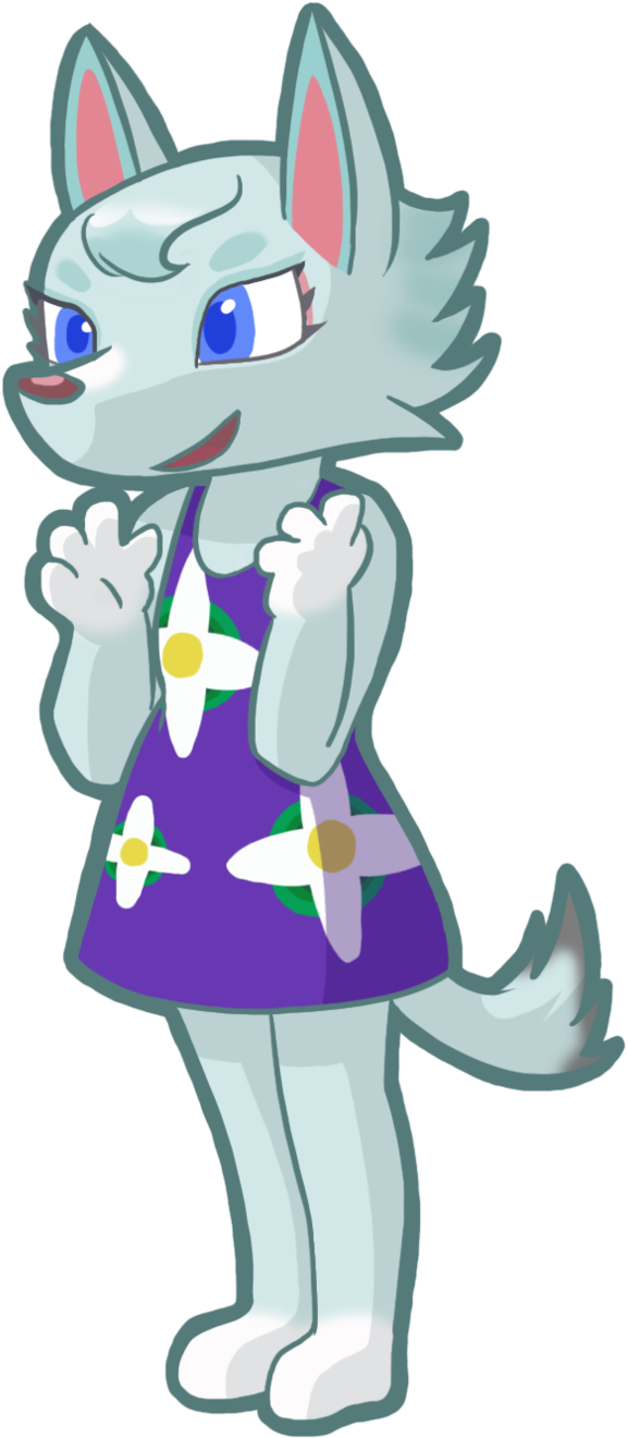 Animal Crossing Characterin Floral Dress PNG