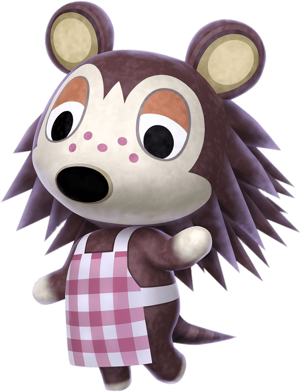 Animal Crossing Characterin Pink Checkered Dress PNG