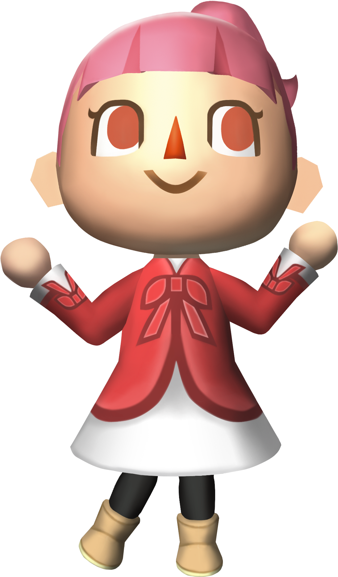 Animal Crossing Characterin Red Kimono PNG