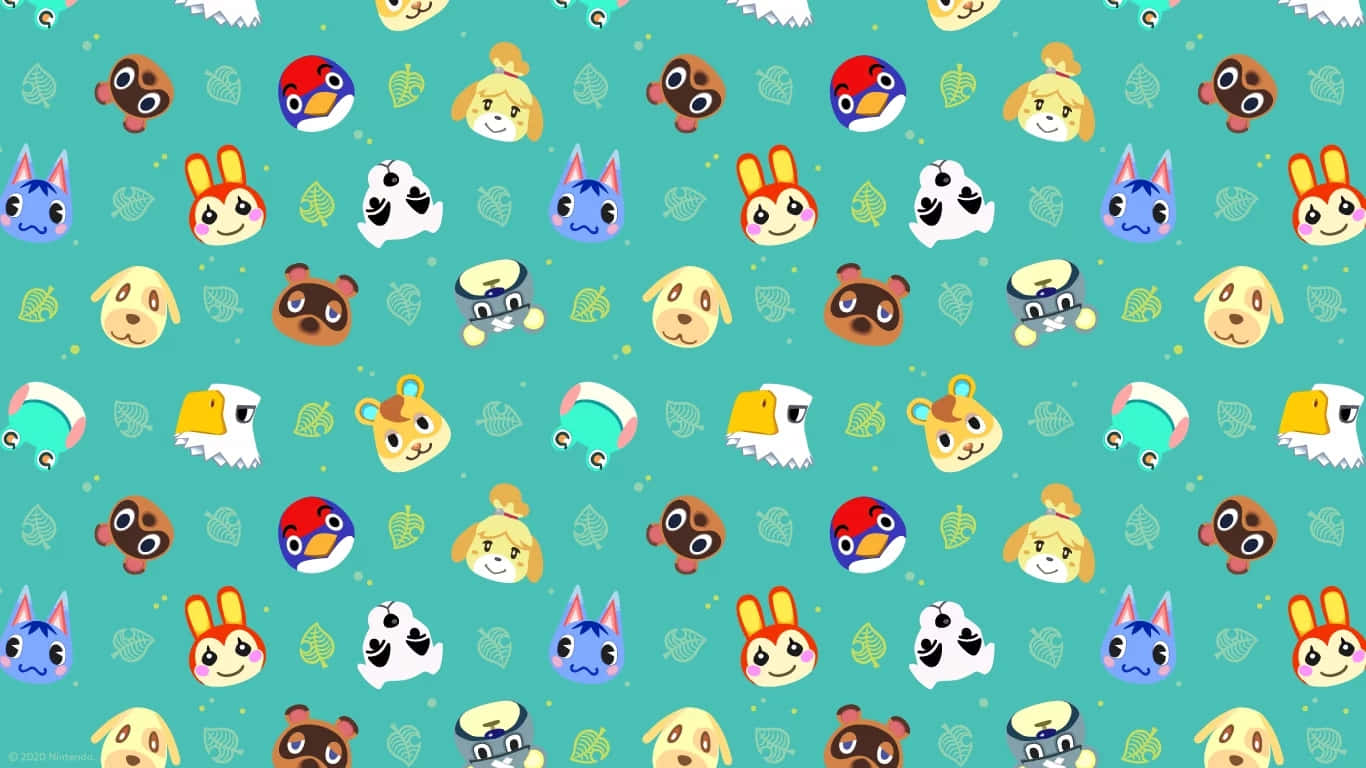 Animal Crossing Characters Pattern Wallpaper