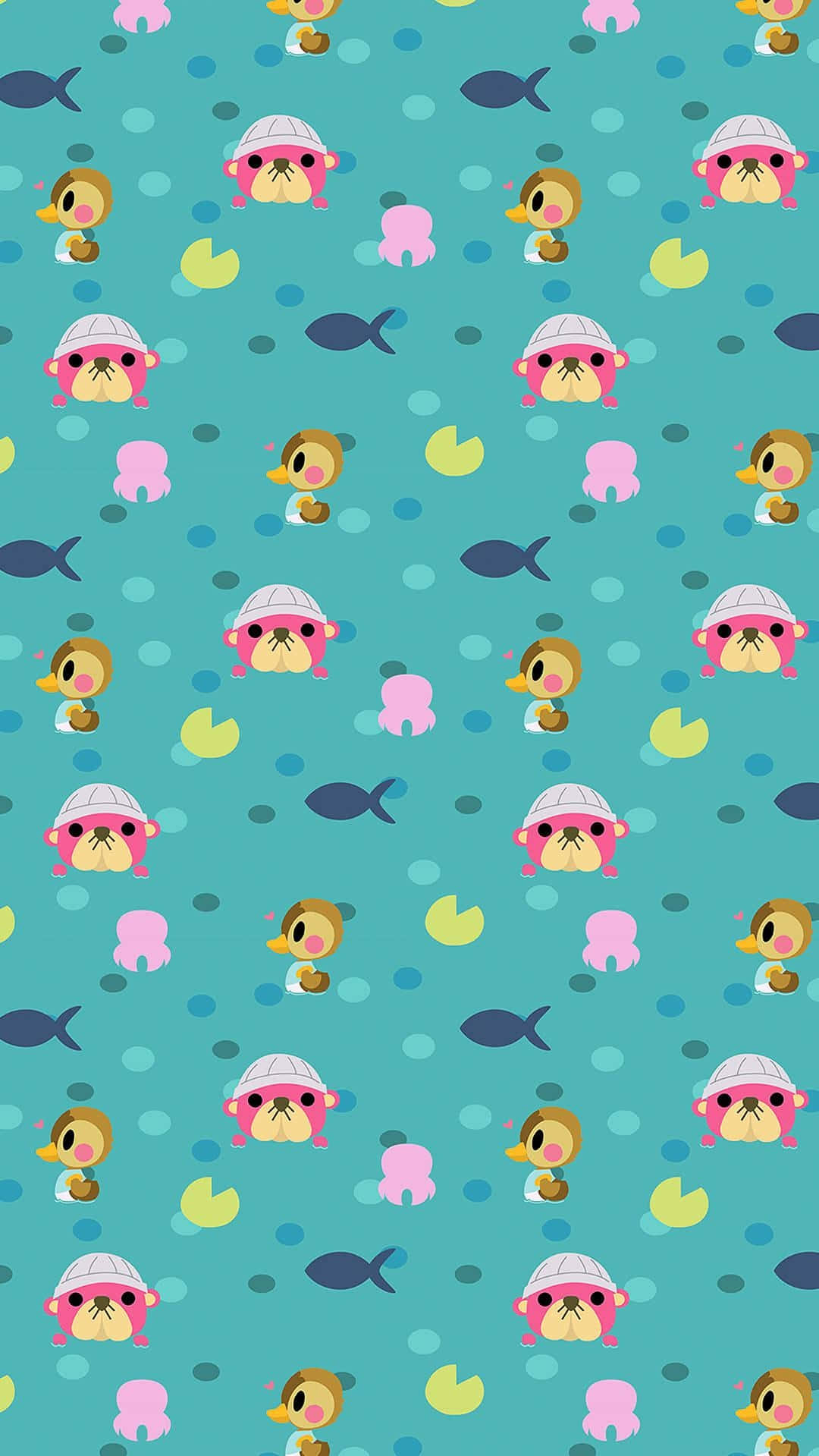 Animal Crossing Characters Pattern Wallpaper