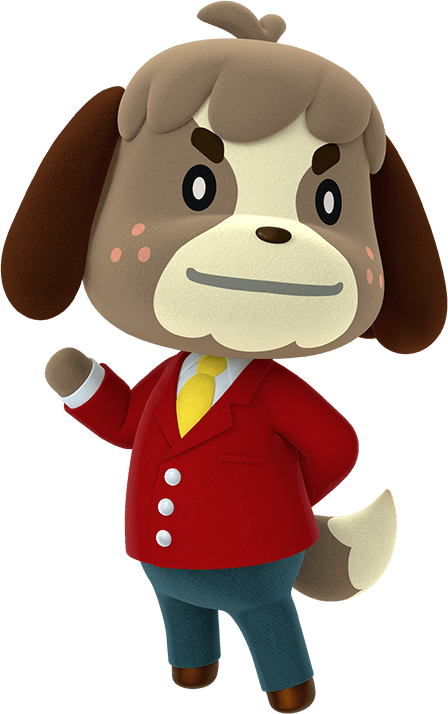 Animal Crossing Dog Character PNG