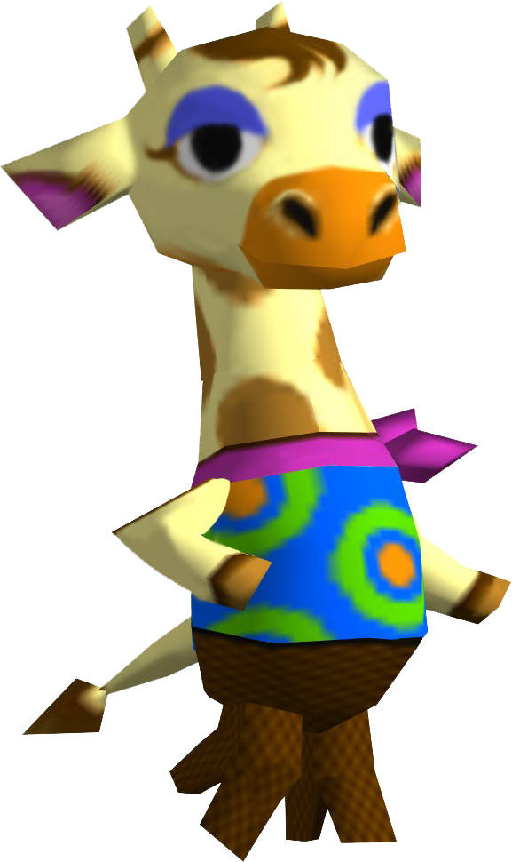 Animal Crossing Giraffe Character PNG