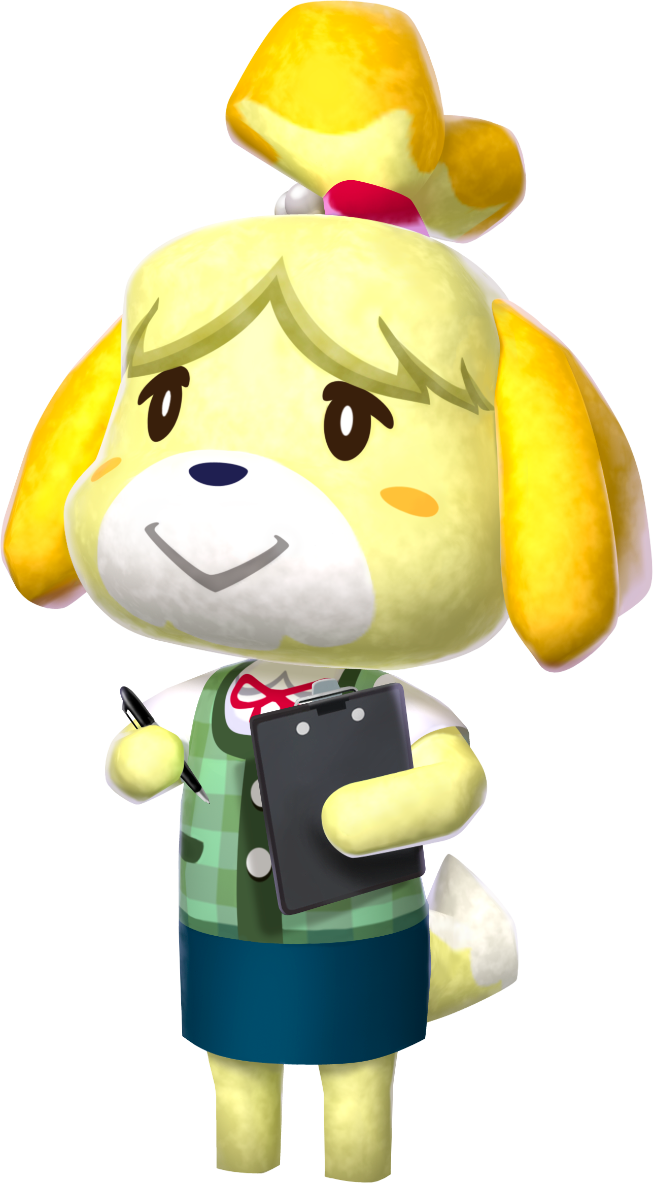 Animal Crossing Isabellewith Clipboard PNG