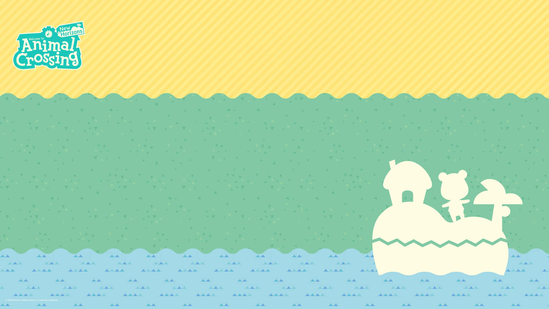 Animal Crossing New Horizons Boat Silhouette Wallpaper