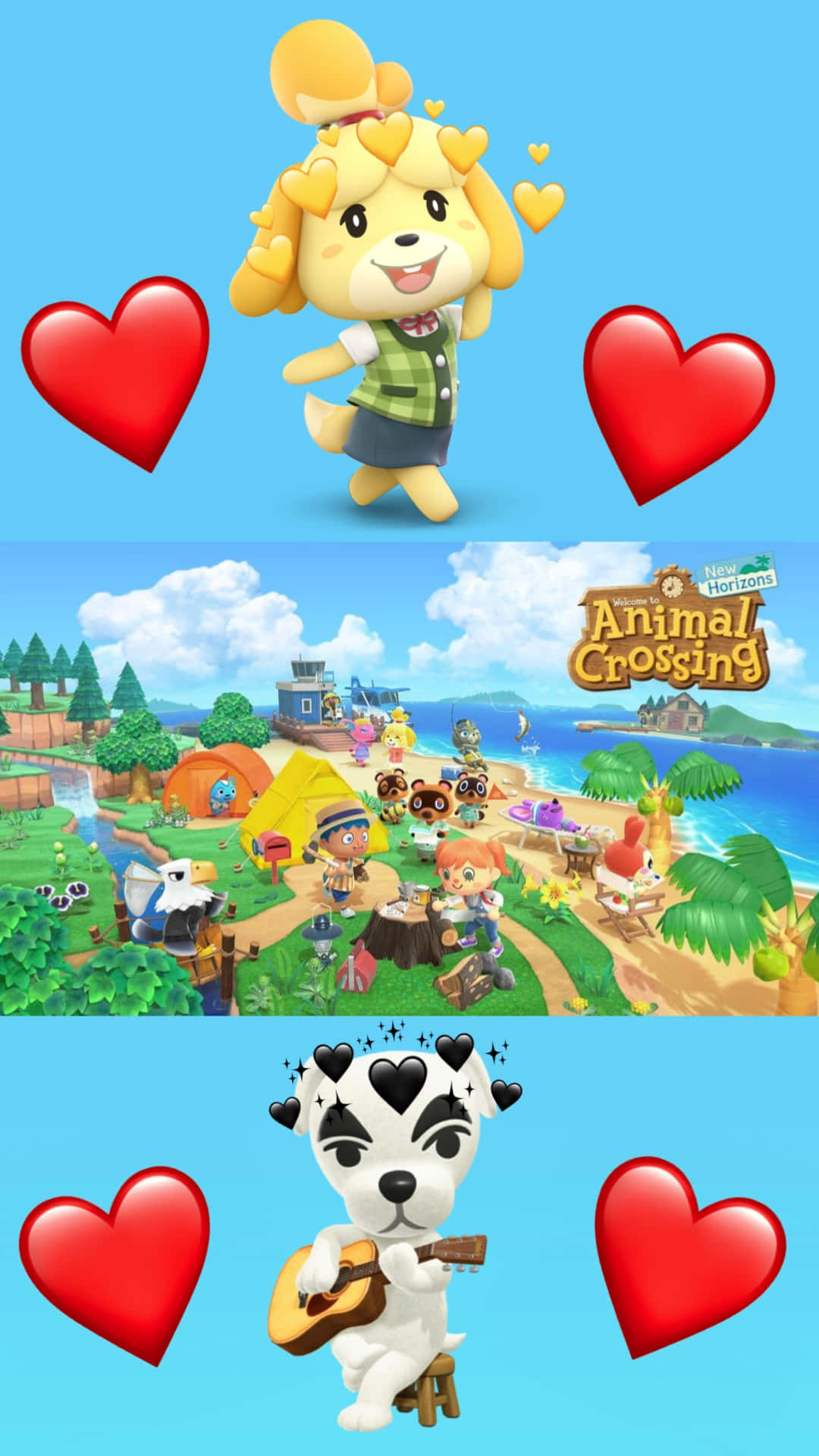 Animal Crossing New Horizons Characters Love Wallpaper