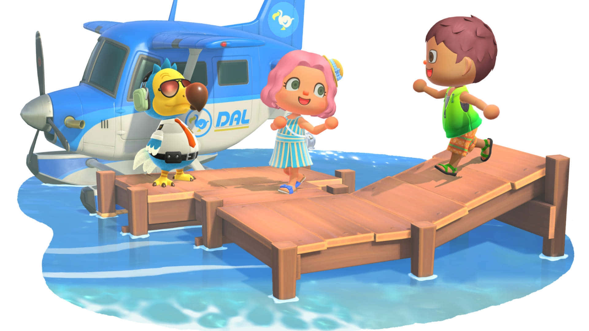 Animal Crossing New Horizons Eiland Aankomst Achtergrond