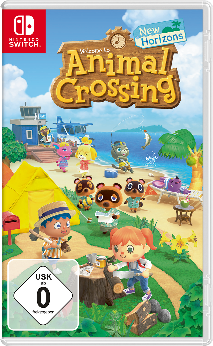 Animal Crossing New Horizons Nintendo Switch Cover Art PNG
