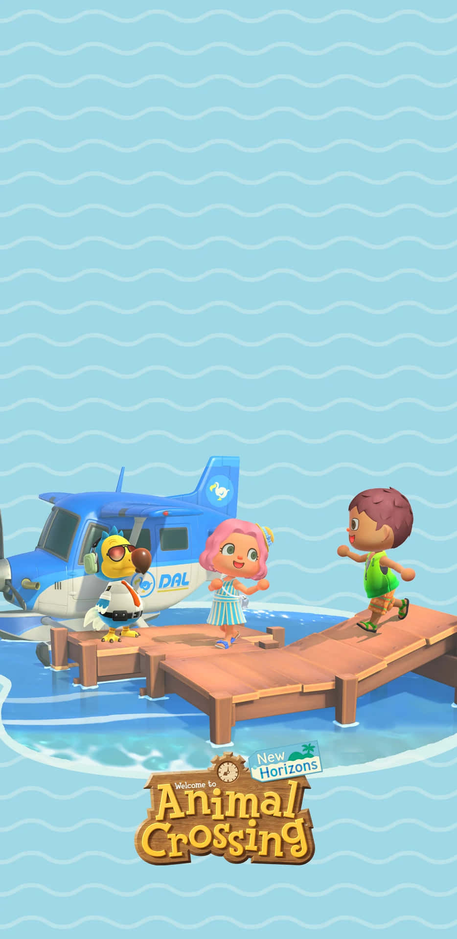 Animal Crossing New Horizons Seaplane Arrival Wallpaper