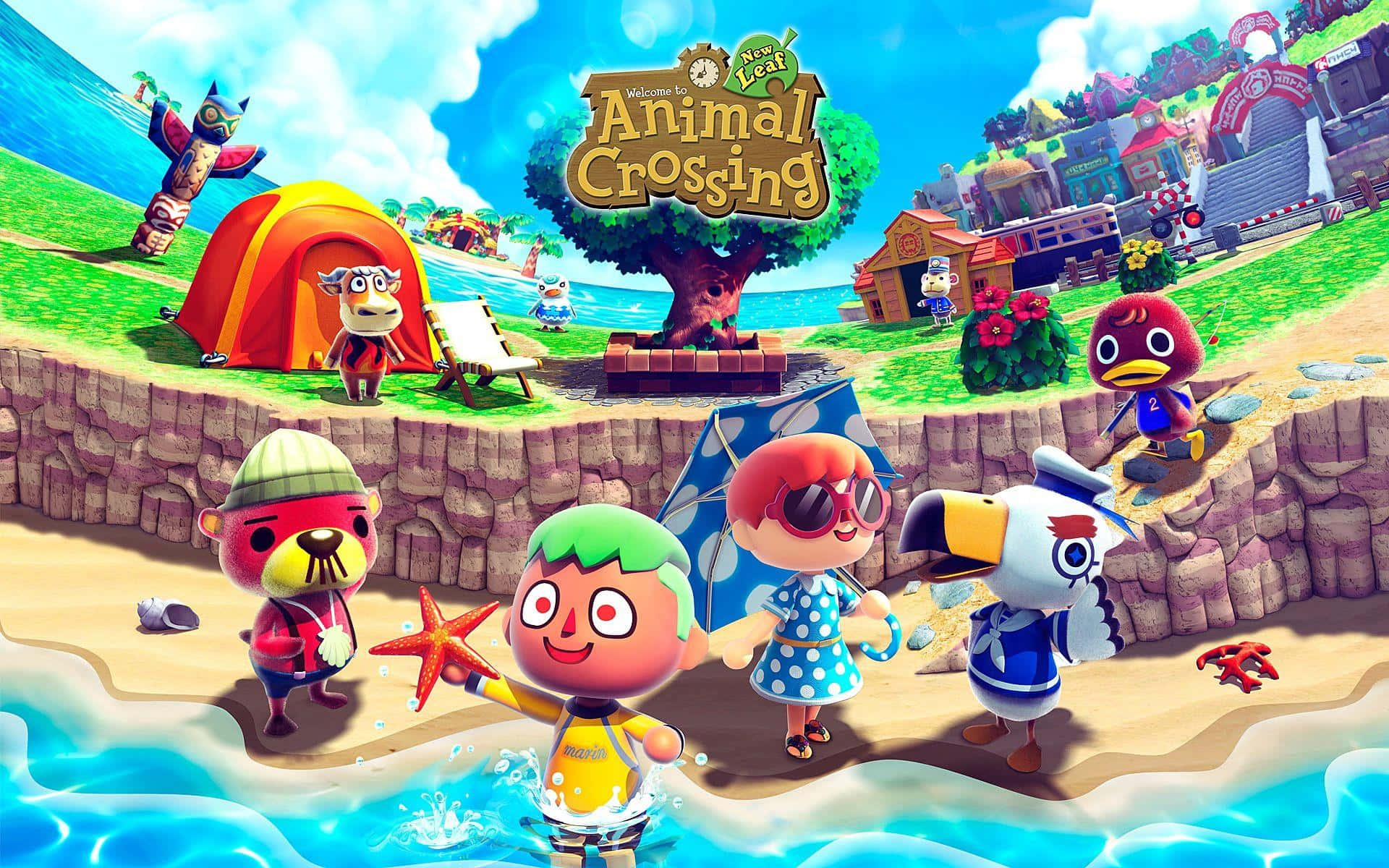 Animal Crossing New Horizons Vibrant Island Life Wallpaper