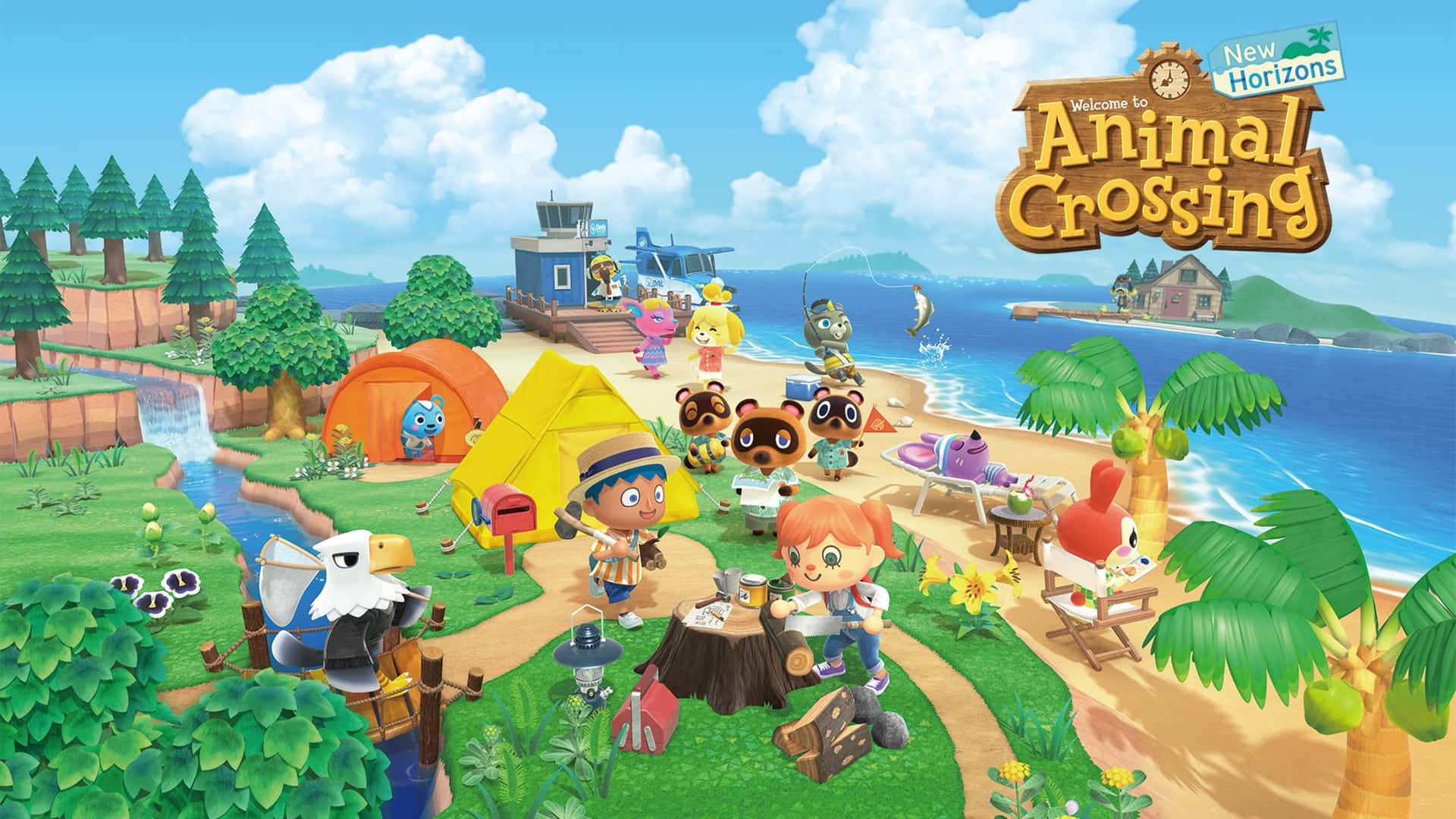 Animal Crossing New Horizons Vibrant Island Life Wallpaper