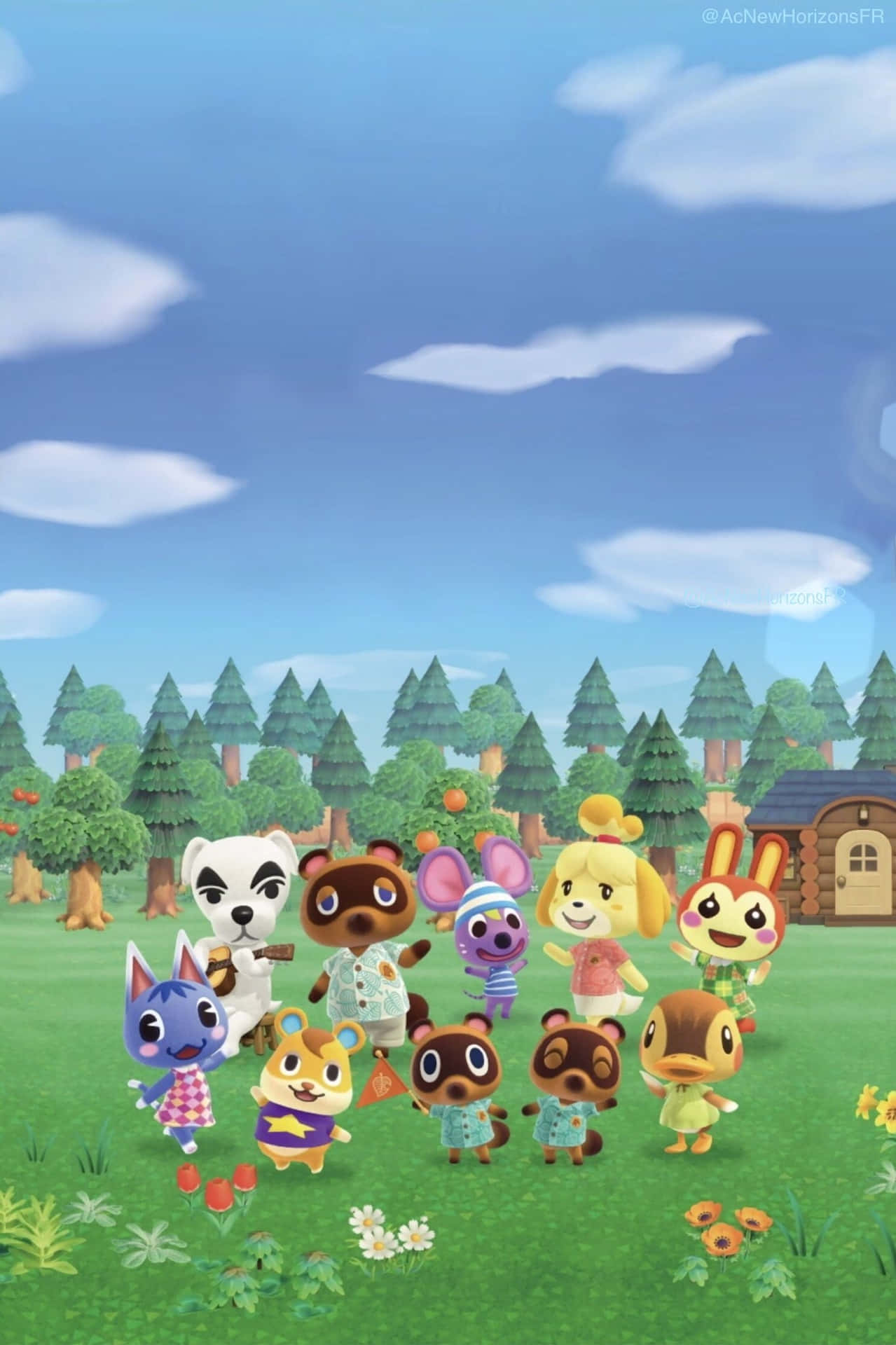 Animal Crossing New Horizons Villagers Gathering Wallpaper