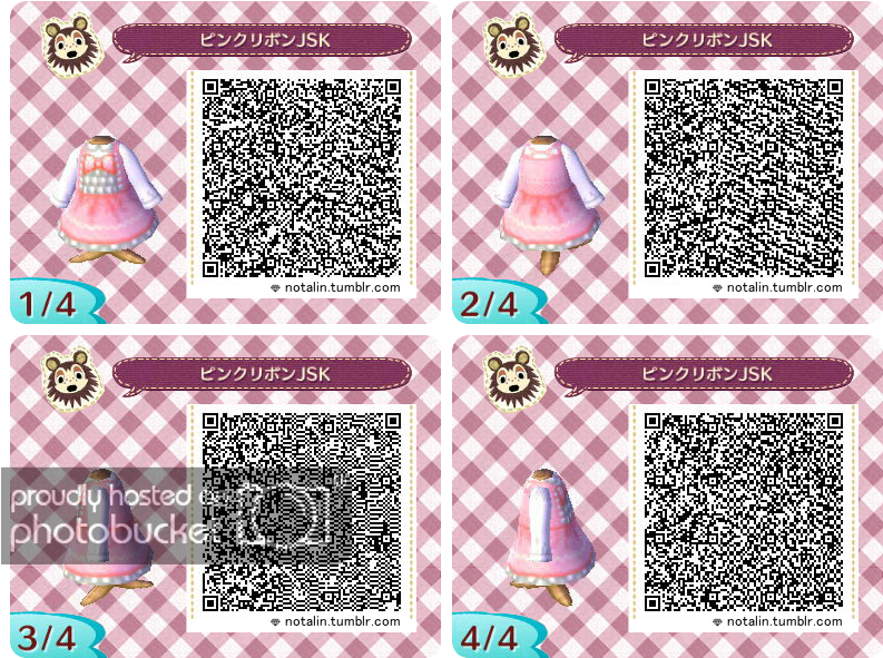 Animal Crossing Q R Codes Pink Dress Set PNG