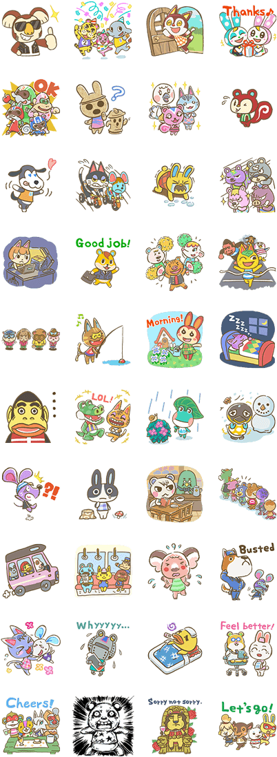 Animal Crossing Sticker Collection PNG