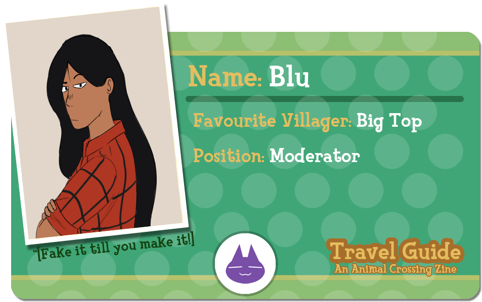 Animal Crossing Travel Guide Moderator Blu PNG