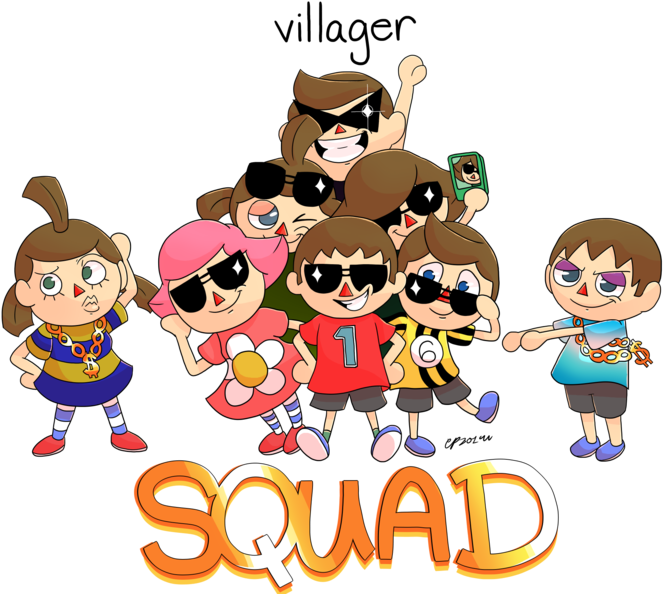 Animal Crossing Villager Squad PNG