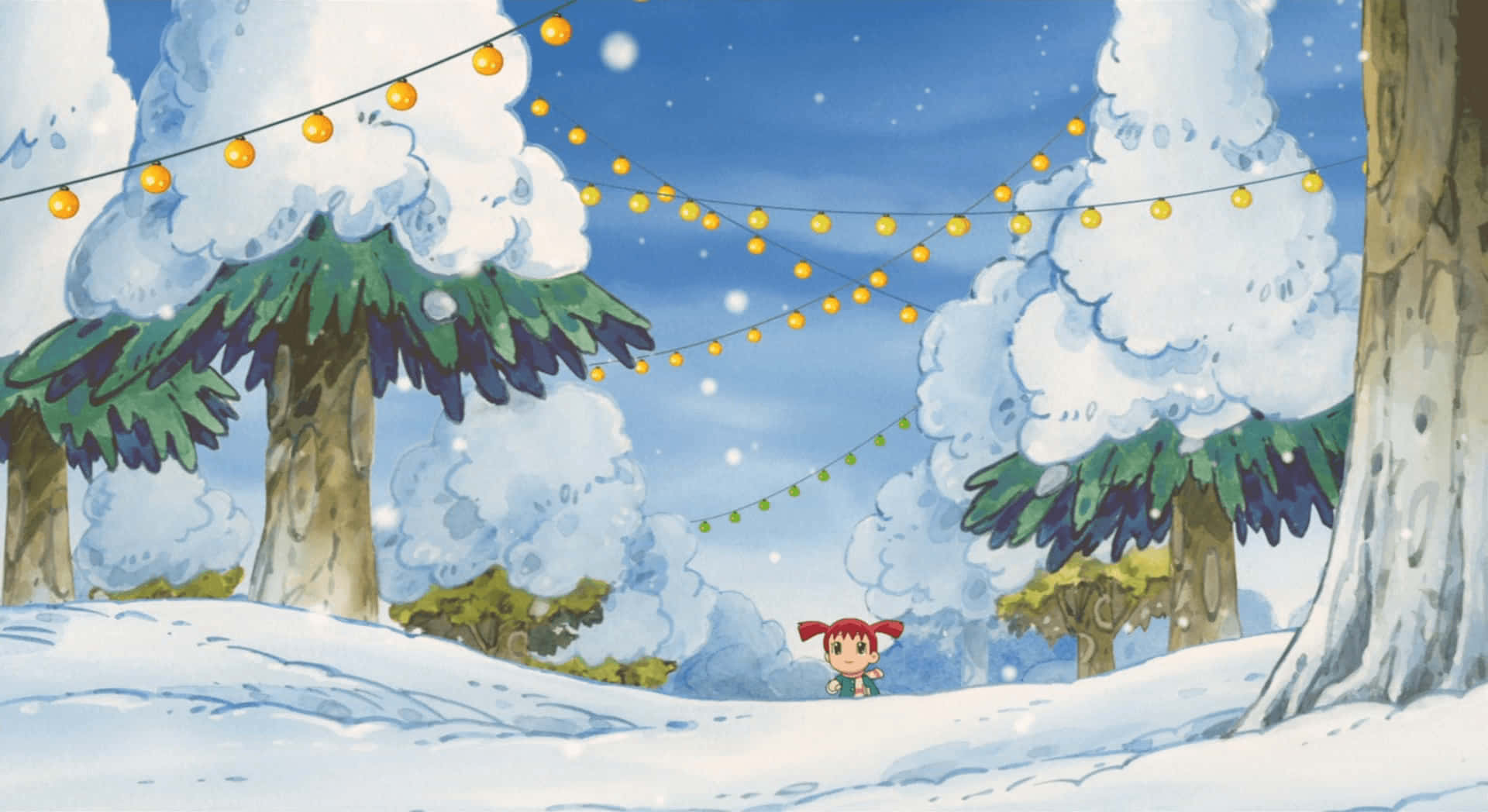 Skab Winter Wonderland til dit Hjem med Animal Crossing Winter. Wallpaper