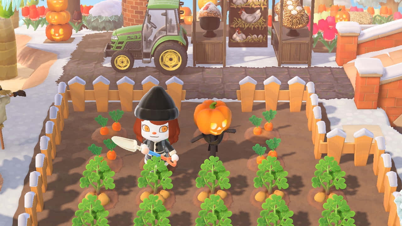Animal Crossing Winter Harvest Wallpaper