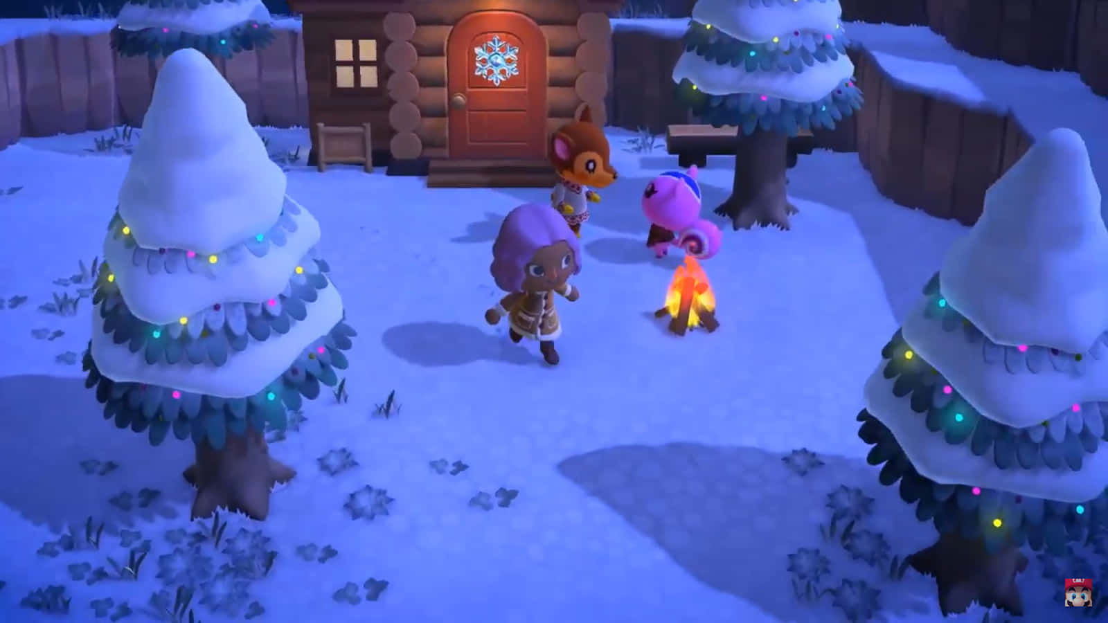 Pak dig godt på! Nyd et vintervandlande i Animal Crossing Wallpaper. Wallpaper