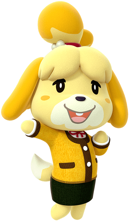 Animal Crossing Yellow Dog Character PNG