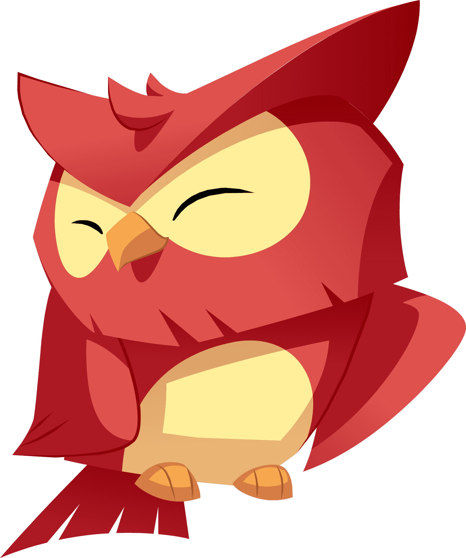 Animal Jam Red Owl Character PNG