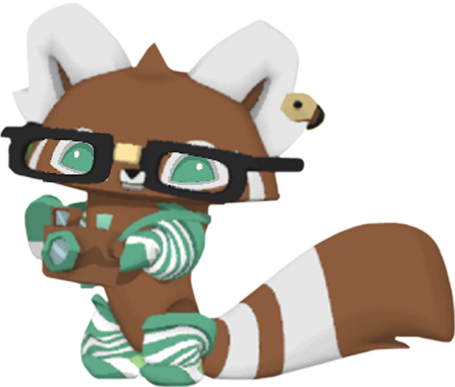 Animal Jam Stylish Raccoon Character PNG