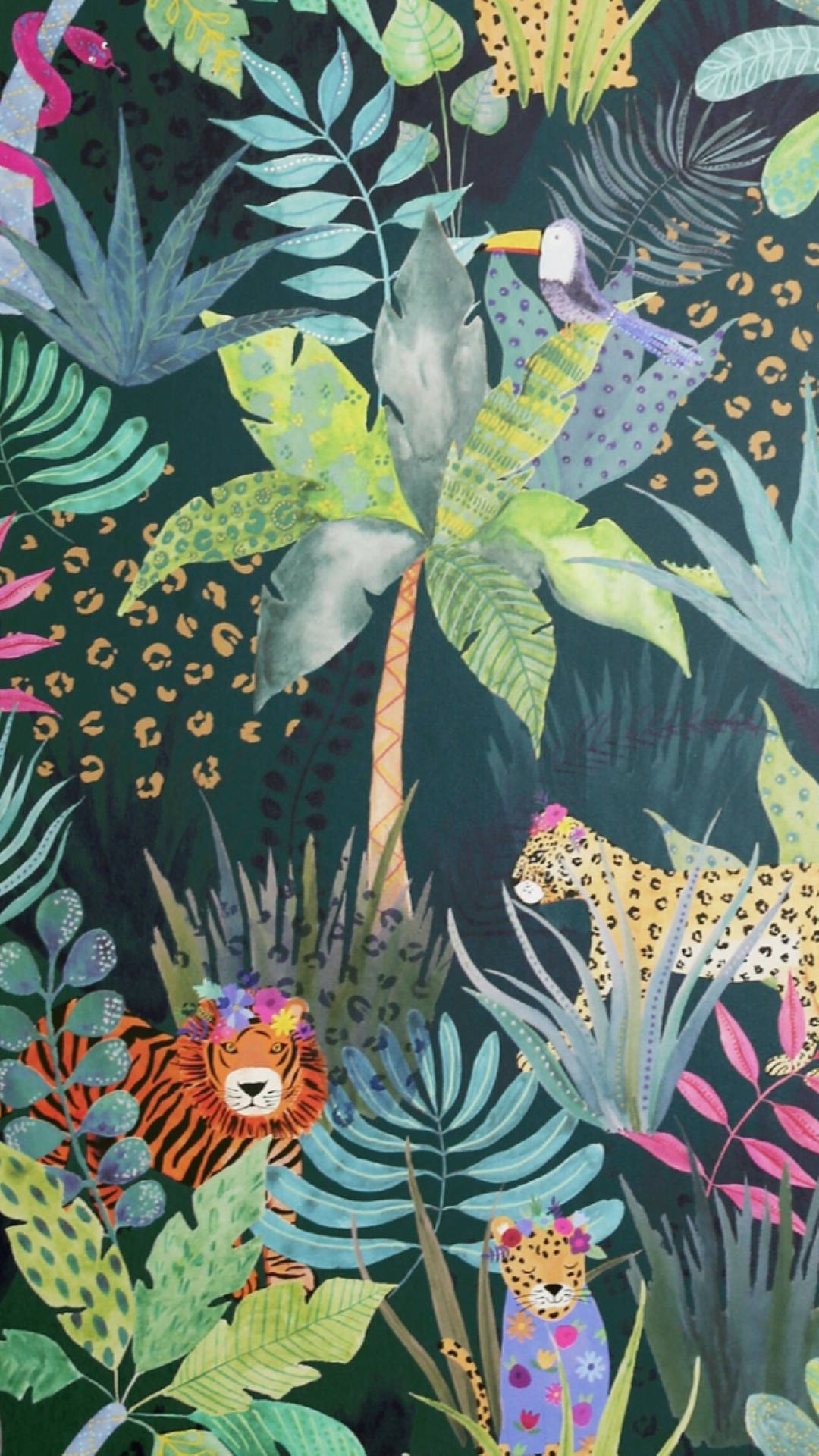 Dyr Jungle Popkunst Wallpaper