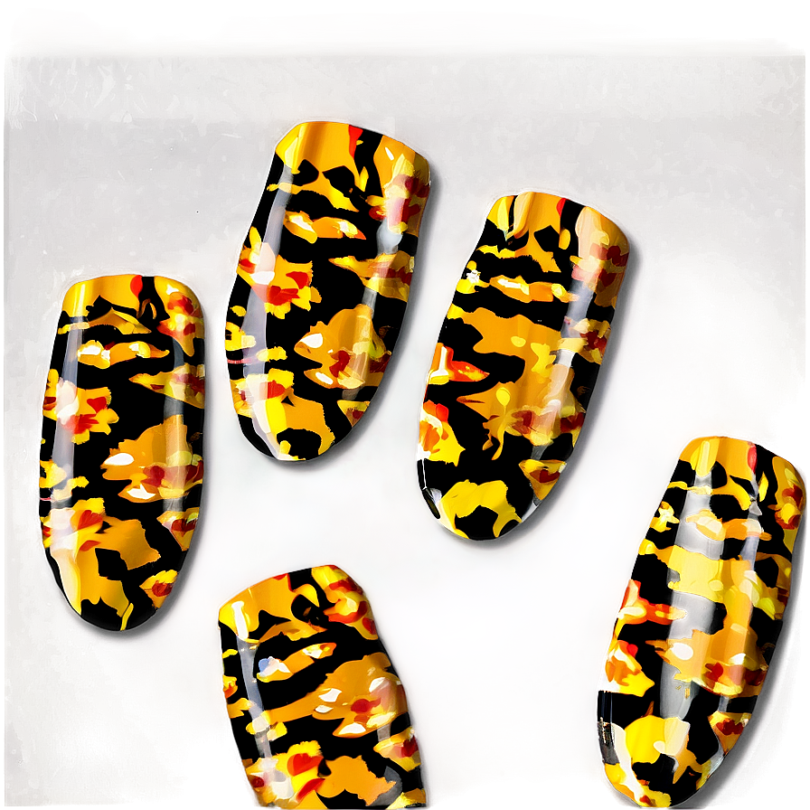 Animal Print Acrylic Nails Png 44 PNG