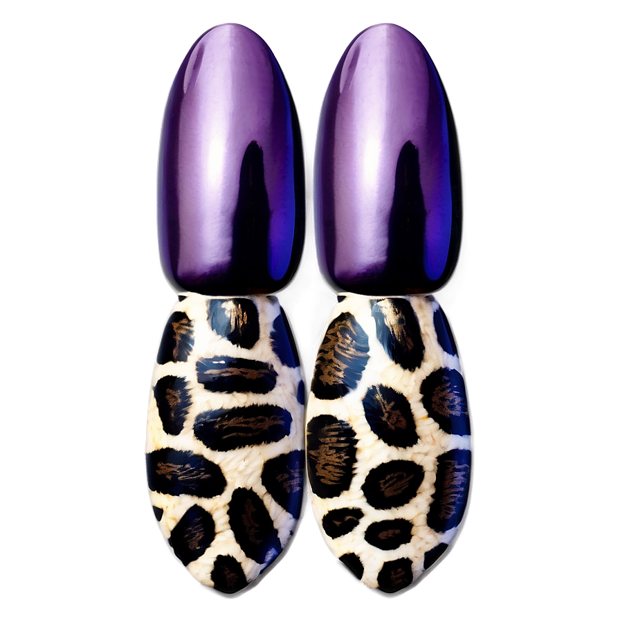 Animal Print Acrylic Nails Png Twq28 PNG