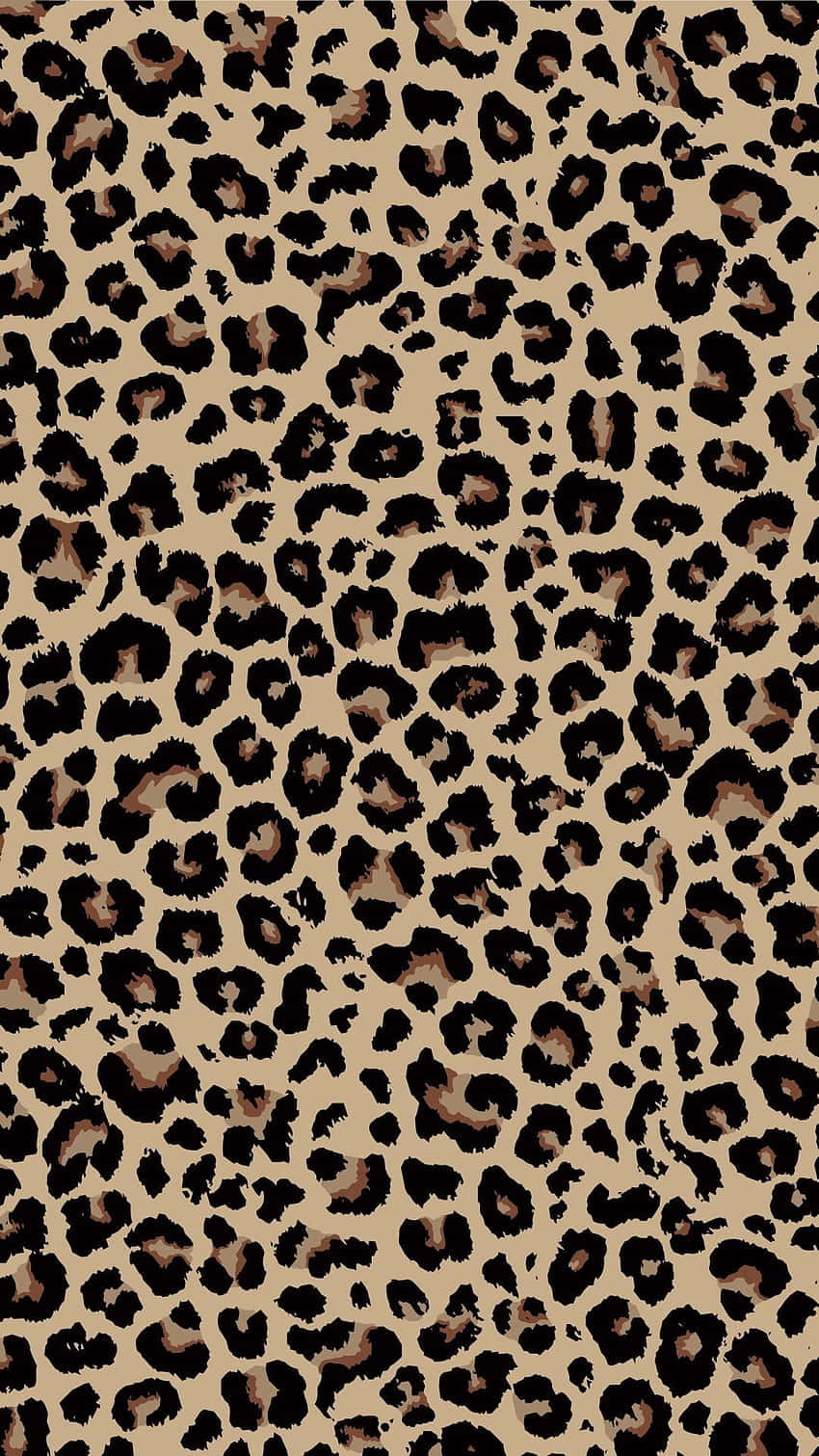 Einleopardenmusterstoff In Beige Und Schwarz Wallpaper