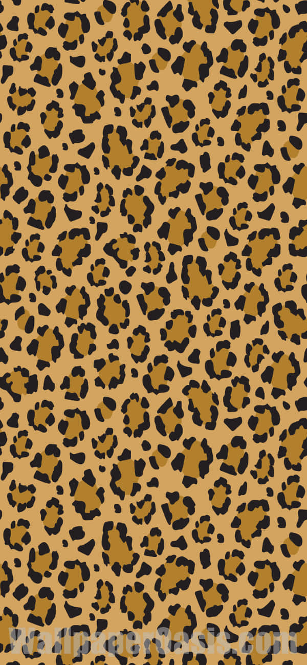 A Leopard Print Background With Black And Brown Spots Wallpaper
