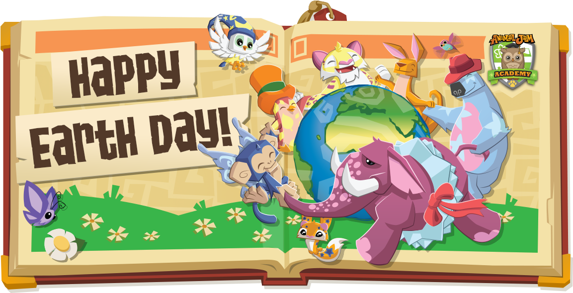 Animal_ Jam_ Happy_ Earth_ Day_ Celebration PNG