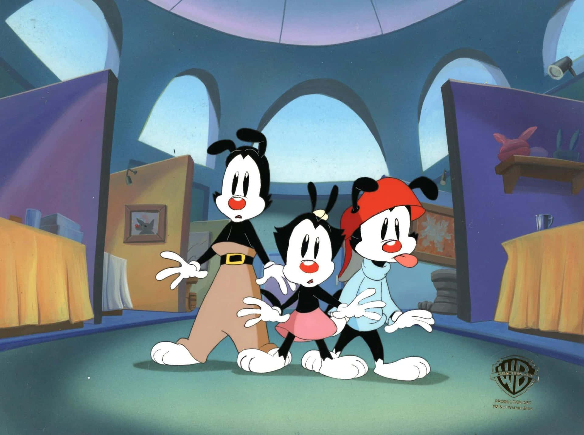 Join in the mischief with Yakko, Wakko and Dot
