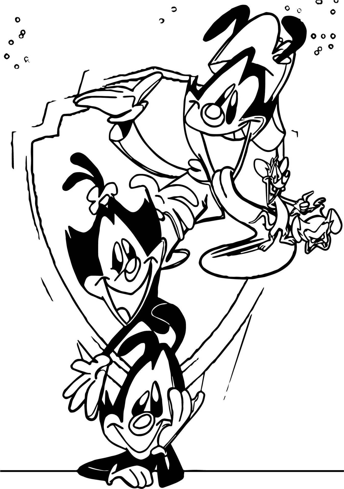 Animaniacs' Warner Siblings Sketch Art Background