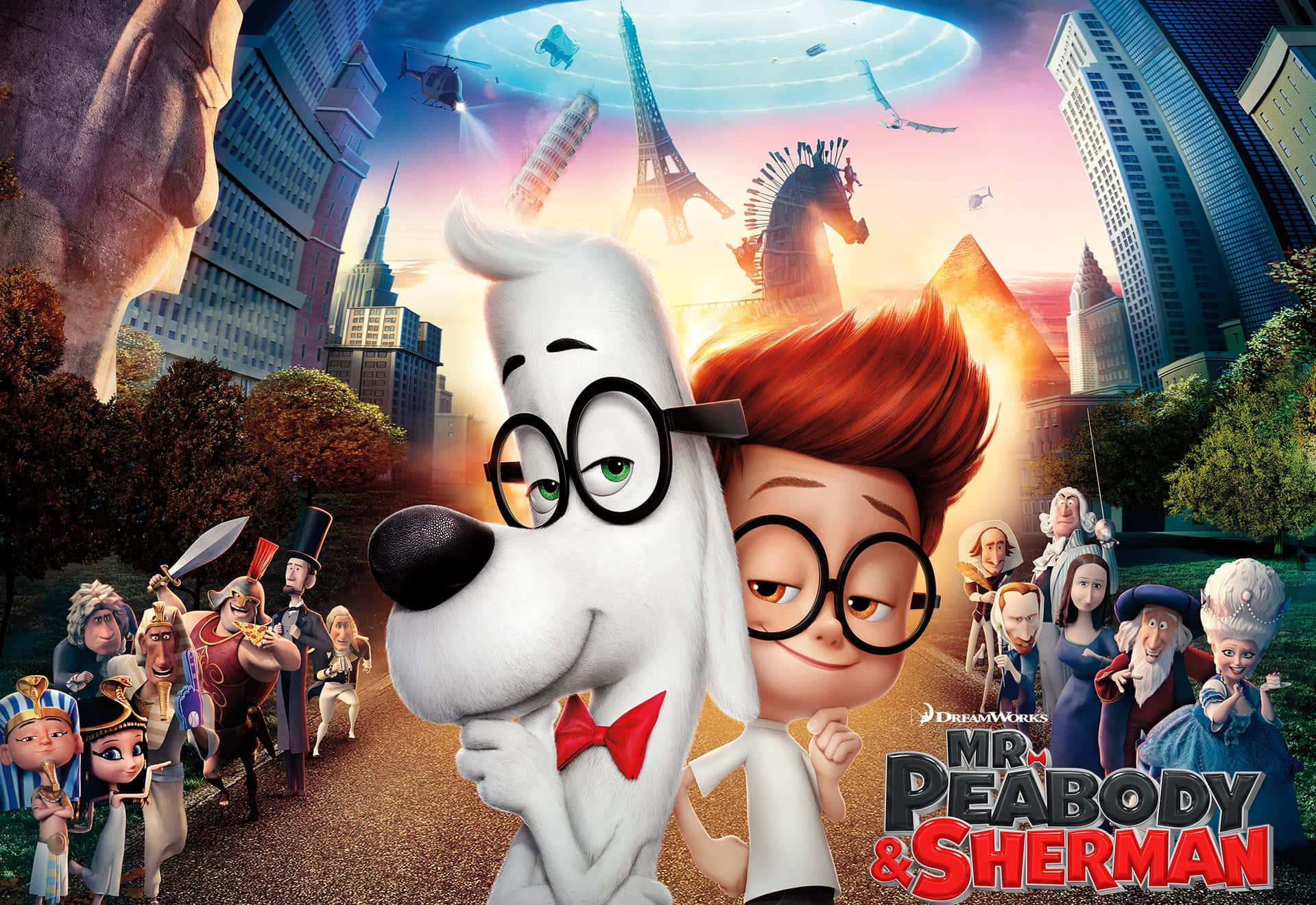 Animated Adventure With Mr. Peabody & Sherman Wallpaper
