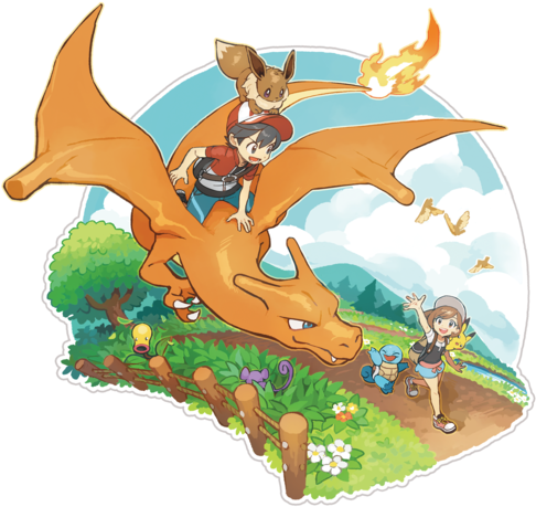 Animated Adventurewith Dragonand Characters PNG