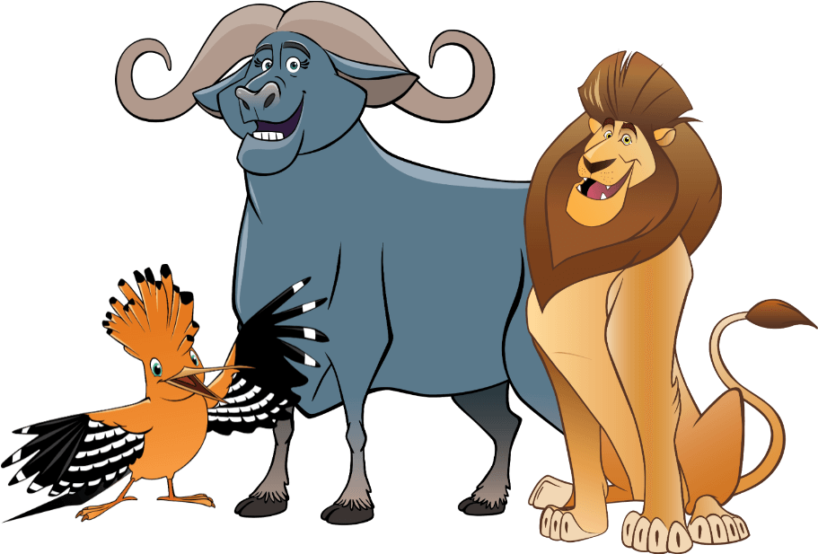 Animated African Savannah Friends PNG