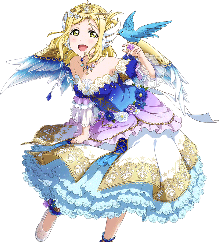 Animated Angelic Princesswith Bluebird PNG