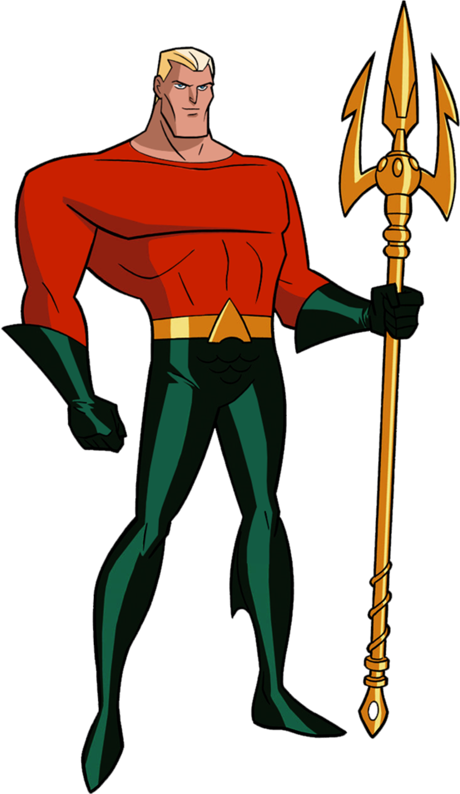 Animated Aquamanwith Trident PNG