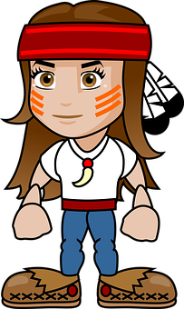 Animated Archer Girl Cartoon PNG